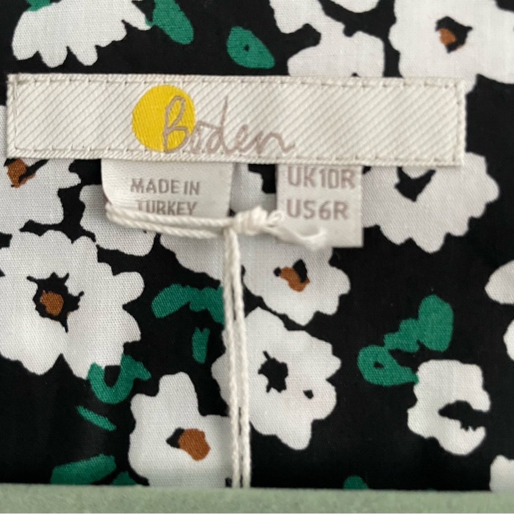Boden Floral Puff Sleeve Tiered Ruffle Boho Dress Size 6 NWT - Picture 7 of 16